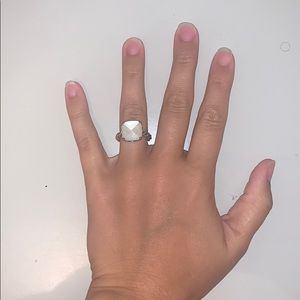 Pandora ring silver rope. size 5 ish